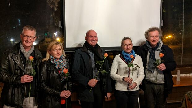 v. l. n. r. Uwe Pölitz, Ute Bouillon, Anne Bouillon, Frank Tscheulin, Roland Gebert 2021 vorstand verein
